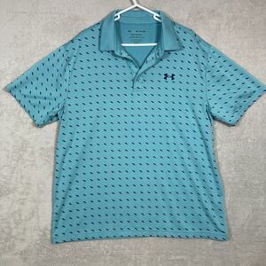 Under Armour The Playoff Polo Mens Size XL Golf‎ Polo HeatGear Geometric Pattern